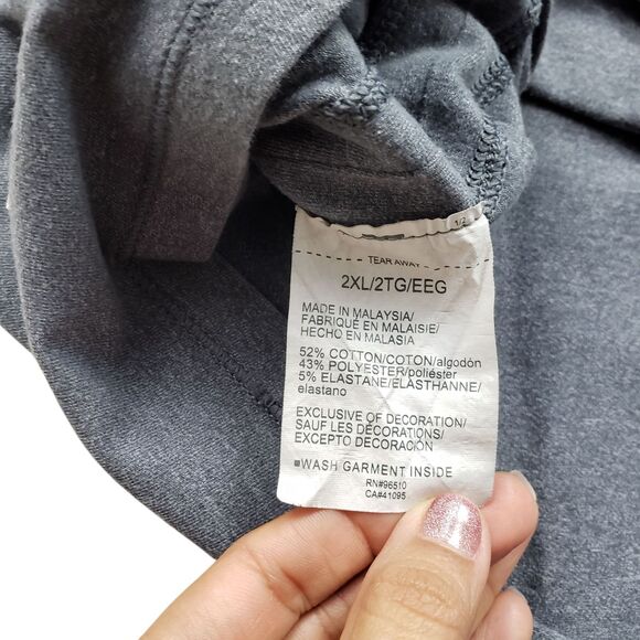 Under Armour Project Rock Henley Shirt Mens 2XL Gray 3/4 Sleeve Raglan - Picture 5 of 12